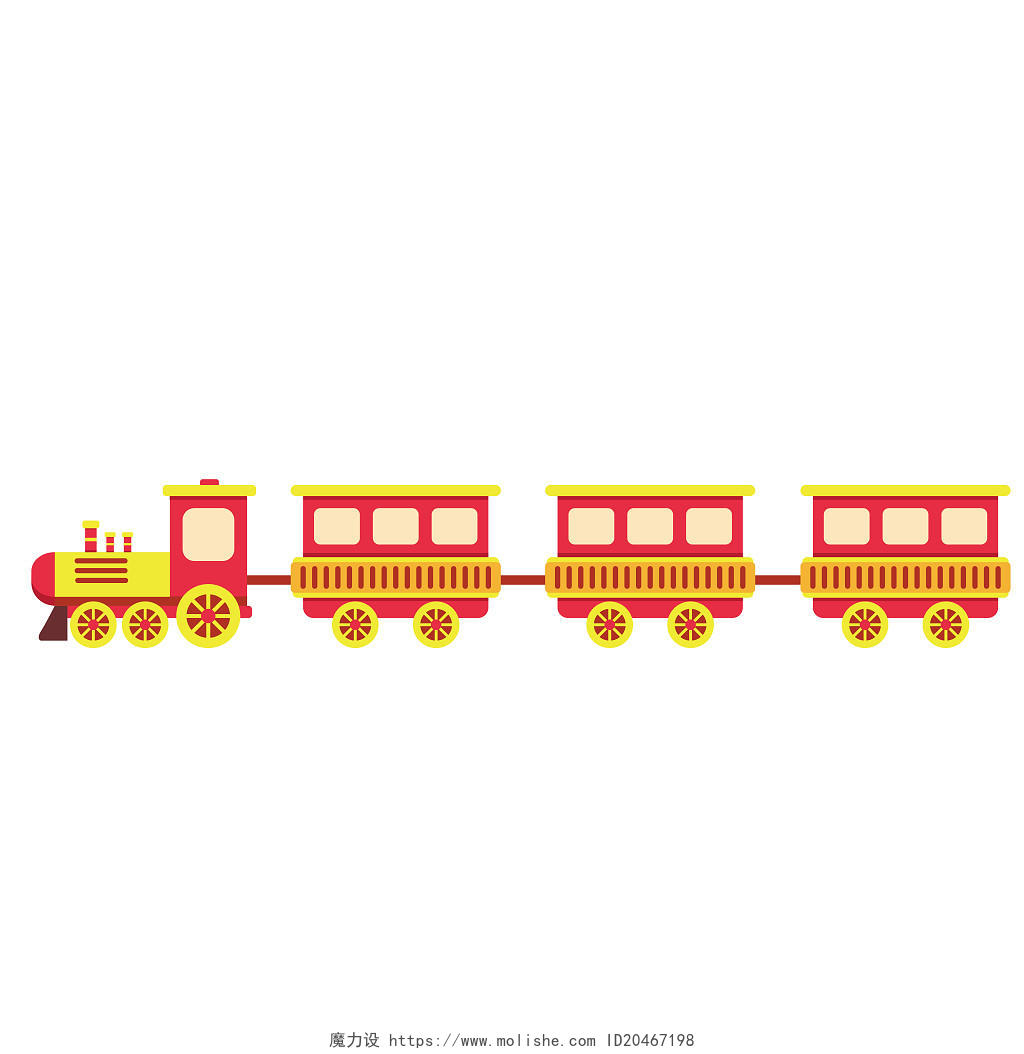 快乐的小火车开学季小火车手绘卡通矢量EPS素材